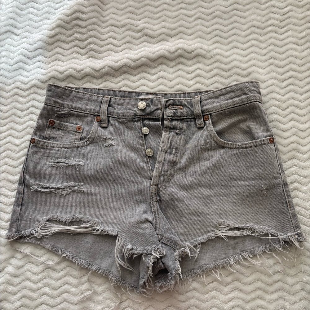 Light Grey Zara Denim Shorts